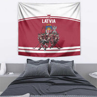 Latvia Hockey Pride Tapestry Baltic Ice Warriors