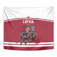 Latvia Hockey Pride Tapestry Baltic Ice Warriors