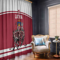 Latvia Hockey Pride Window Curtain Baltic Ice Warriors
