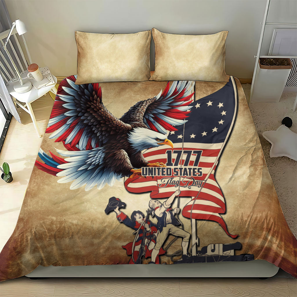 United States Flag Day Eagle 1777 Bedding Set Patriotic American Flag