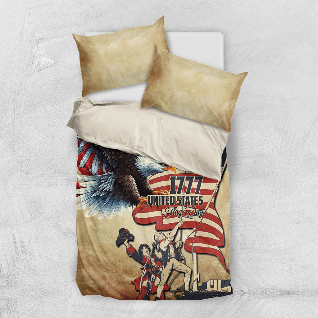 United States Flag Day Eagle 1777 Bedding Set Patriotic American Flag