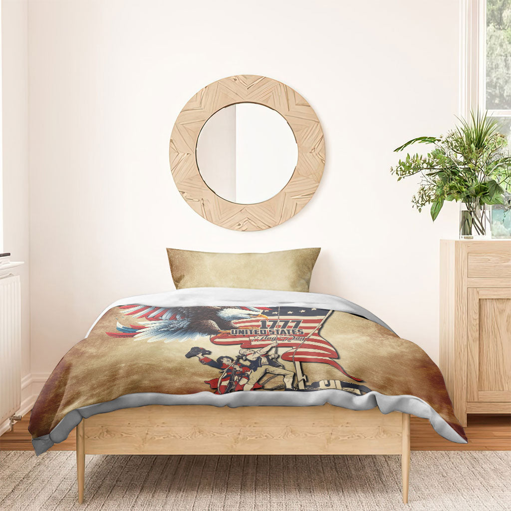United States Flag Day Eagle 1777 Bedding Set Patriotic American Flag