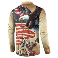 United States Flag Day Eagle 1777 Button Sweatshirt Patriotic American Flag