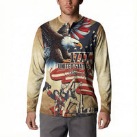 United States Flag Day Eagle 1777 Button Sweatshirt Patriotic American Flag
