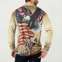 United States Flag Day Eagle 1777 Button Sweatshirt Patriotic American Flag