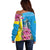 Brazil Cattleya Labiata Off Shoulder Sweater Christ The Redeemer And Flag Color Style - Wonder Print Shop