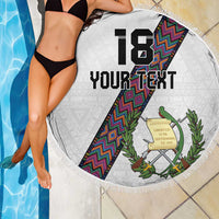 Custom Guatemala Football Beach Blanket Los Chapines White Version - Wonder Print Shop