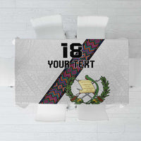 Custom Guatemala Football Tablecloth Los Chapines White Version - Wonder Print Shop