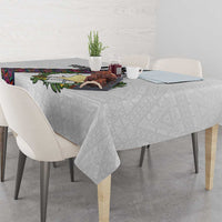 Custom Guatemala Football Tablecloth Los Chapines White Version - Wonder Print Shop