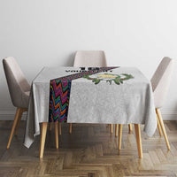 Custom Guatemala Football Tablecloth Los Chapines White Version - Wonder Print Shop