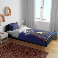 Custom Guatemala Football Bedding Set Los Chapines Blue Version - Wonder Print Shop