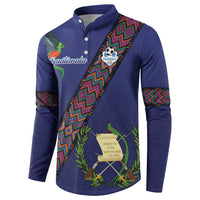 Custom Guatemala Football Button Sweatshirt Los Chapines Blue Version - Wonder Print Shop