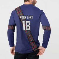 Custom Guatemala Football Button Sweatshirt Los Chapines Blue Version - Wonder Print Shop