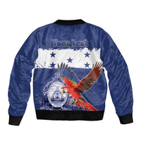 Honduras Independence Day Bomber Jacket Scarlet Macaw Flag Style - Wonder Print Shop