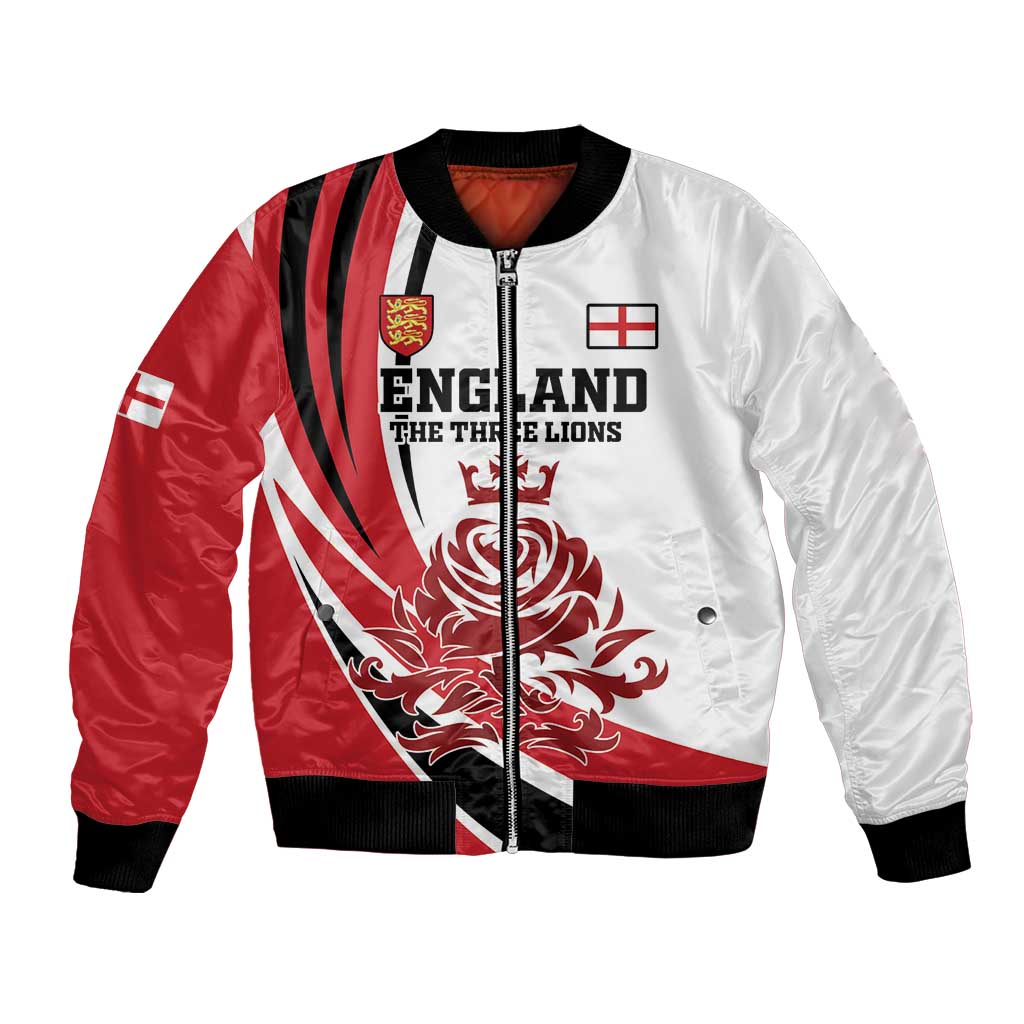 Custom England Football Bomber Jacket Simple Style - Wonder Print Shop