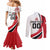 Custom England Football Couples Matching Mermaid Dress and Long Sleeve Button Shirt Simple Style