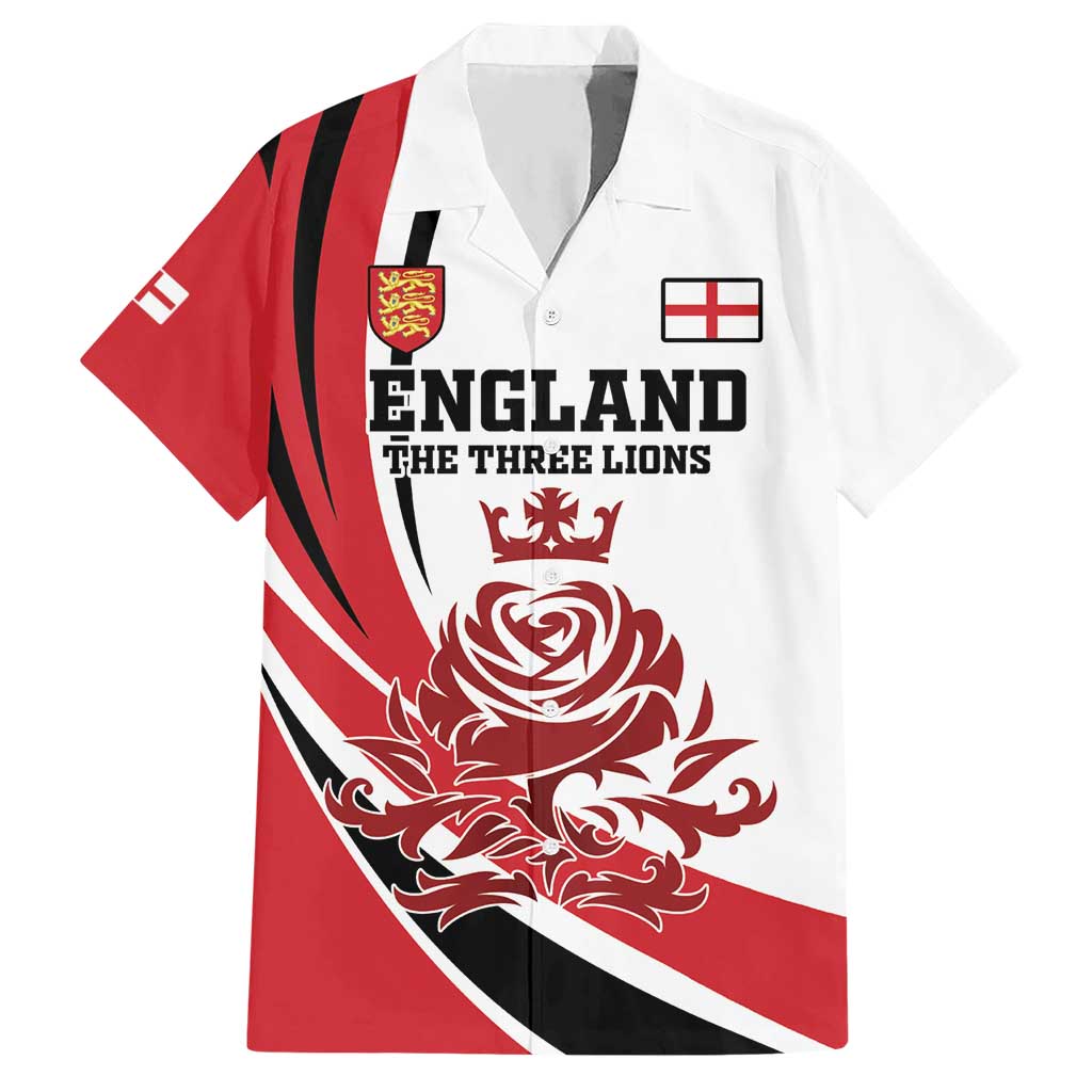 Custom England Football Hawaiian Shirt Simple Style - Wonder Print Shop