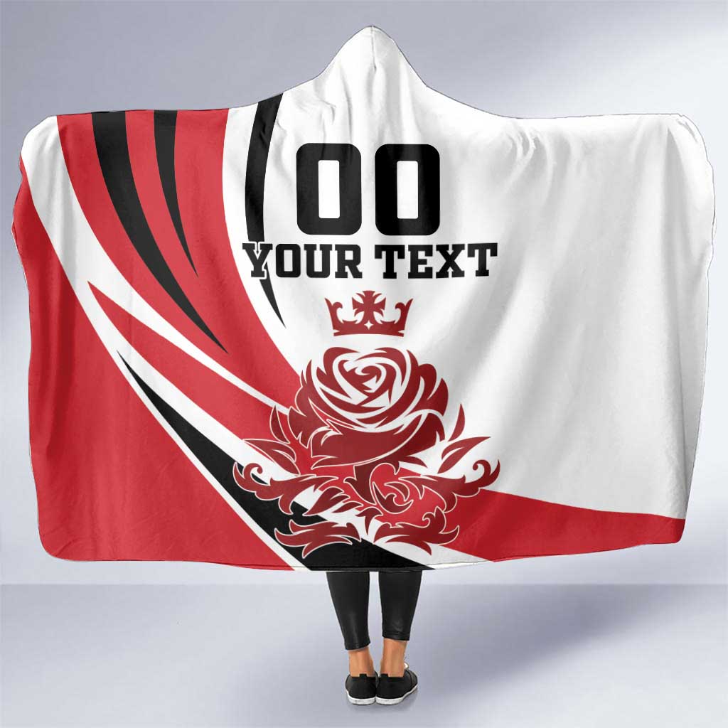 Custom England Football Hooded Blanket Simple Style