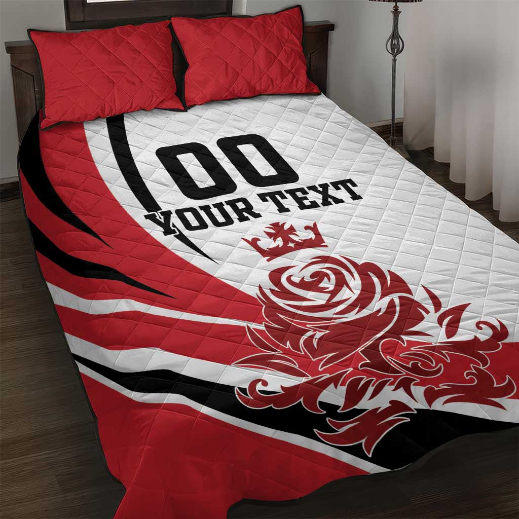 Custom England Football Quilt Bed Set Simple Style