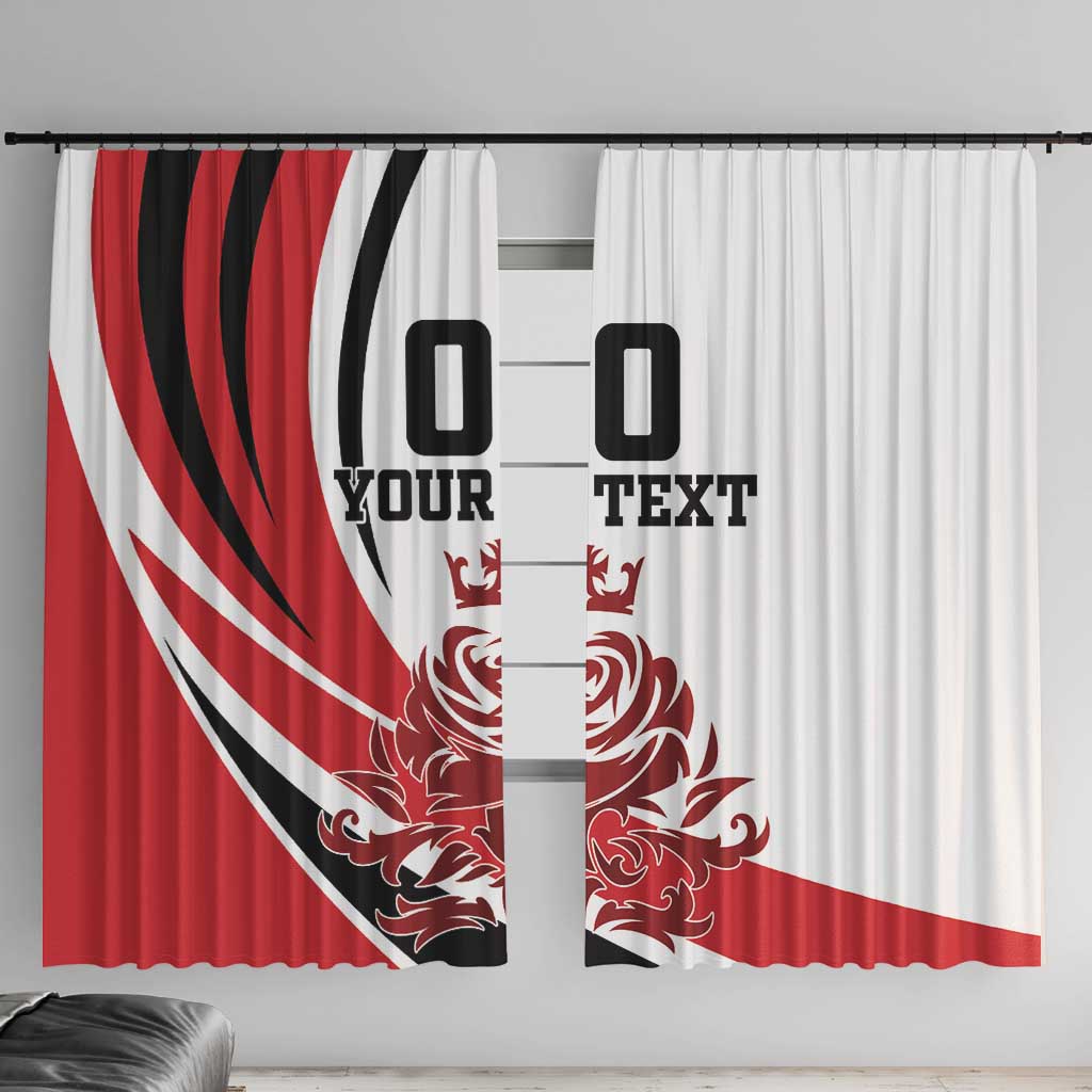 Custom England Football Window Curtain Simple Style