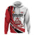 Custom England Football Zip Hoodie Simple Style