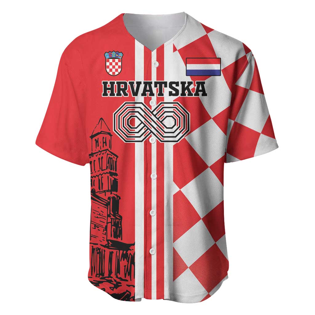 Custom Croatia Baseball Jersey Checkerboard Hrvatska Simple Style