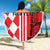 Custom Croatia Beach Blanket Checkerboard Hrvatska Simple Style - Wonder Print Shop