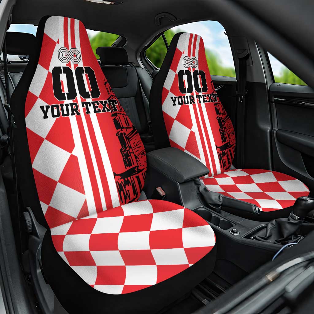 Custom Croatia Car Seat Cover Checkerboard Hrvatska Simple Style