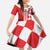 Custom Croatia Family Matching Long Sleeve Bodycon Dress and Hawaiian Shirt Checkerboard Hrvatska Simple Style