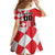 Custom Croatia Family Matching Long Sleeve Bodycon Dress and Hawaiian Shirt Checkerboard Hrvatska Simple Style