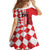 Custom Croatia Family Matching Off The Shoulder Long Sleeve Dress and Hawaiian Shirt Checkerboard Hrvatska Simple Style