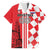 Custom Croatia Family Matching Off The Shoulder Long Sleeve Dress and Hawaiian Shirt Checkerboard Hrvatska Simple Style