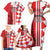 Custom Croatia Family Matching Short Sleeve Bodycon Dress and Hawaiian Shirt Checkerboard Hrvatska Simple Style