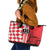 Custom Croatia Leather Tote Bag Checkerboard Hrvatska Simple Style - Wonder Print Shop