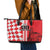 Custom Croatia Leather Tote Bag Checkerboard Hrvatska Simple Style - Wonder Print Shop