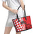 Custom Croatia Leather Tote Bag Checkerboard Hrvatska Simple Style - Wonder Print Shop