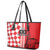 Custom Croatia Leather Tote Bag Checkerboard Hrvatska Simple Style - Wonder Print Shop