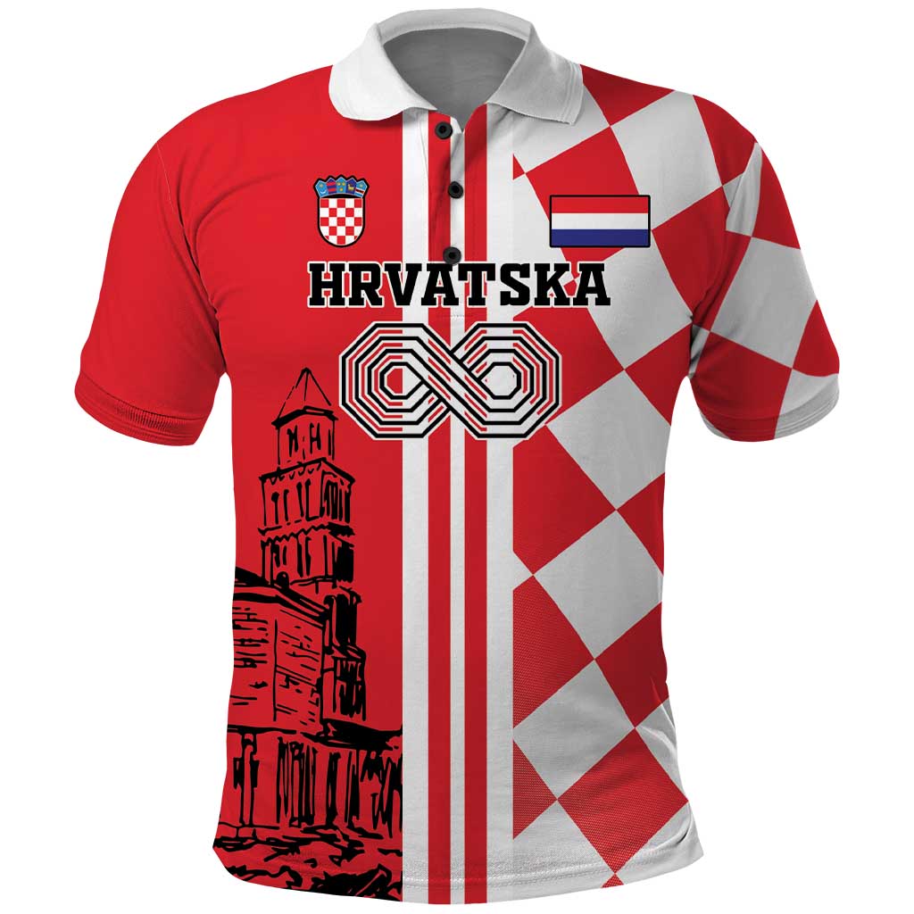 Custom Croatia Polo Shirt Checkerboard Hrvatska Simple Style