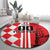 Custom Croatia Round Carpet Checkerboard Hrvatska Simple Style