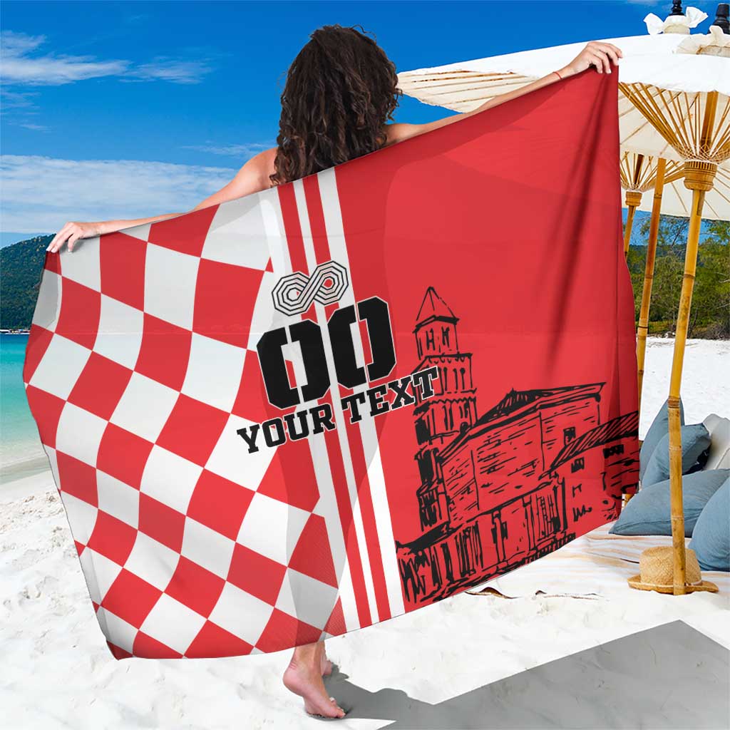 Custom Croatia Sarong Checkerboard Hrvatska Simple Style