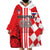 Custom Croatia Wearable Blanket Hoodie Checkerboard Hrvatska Simple Style