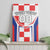 Custom Croatia Checkerboard Canvas Wall Art Simple Style - Wonder Print Shop