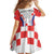 Custom Croatia Checkerboard Family Matching Long Sleeve Bodycon Dress and Hawaiian Shirt Simple Style