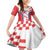 Custom Croatia Checkerboard Family Matching Mermaid Dress and Hawaiian Shirt Simple Style