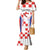 Custom Croatia Checkerboard Family Matching Mermaid Dress and Hawaiian Shirt Simple Style