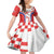 Custom Croatia Checkerboard Family Matching Short Sleeve Bodycon Dress and Hawaiian Shirt Simple Style