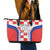 Custom Croatia Checkerboard Leather Tote Bag Simple Style - Wonder Print Shop