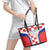 Custom Croatia Checkerboard Leather Tote Bag Simple Style - Wonder Print Shop