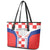 Custom Croatia Checkerboard Leather Tote Bag Simple Style - Wonder Print Shop