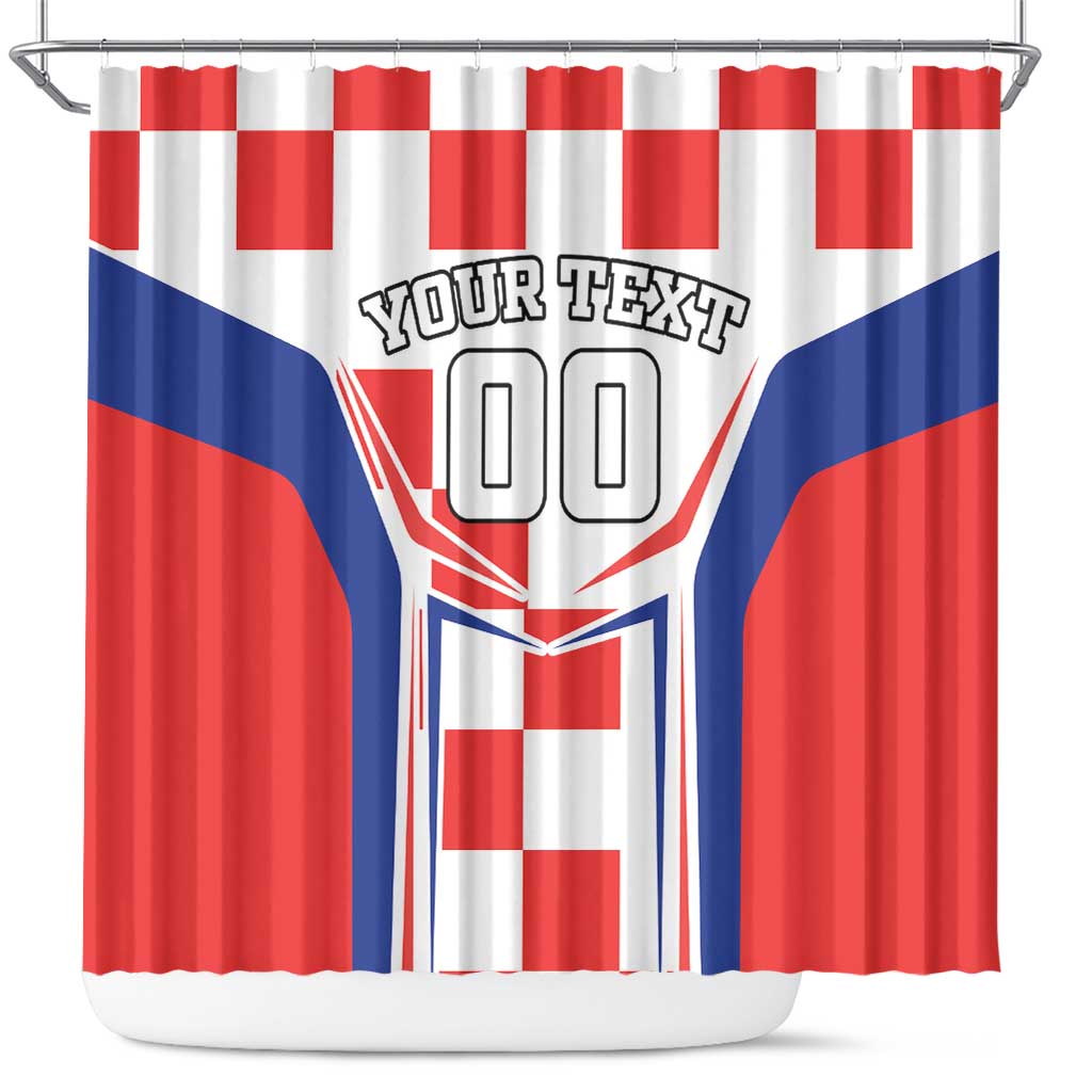 Custom Croatia Checkerboard Shower Curtain Simple Style